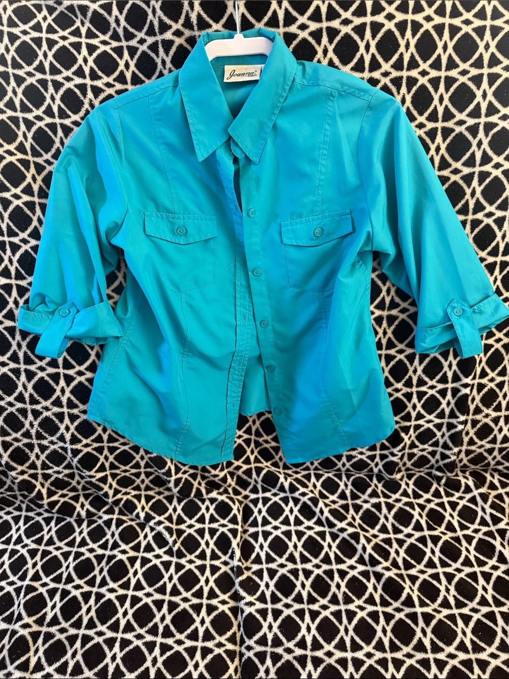 Joanna Women's Teal Button-Down Shirt - Lightweight Work & Casual Top
